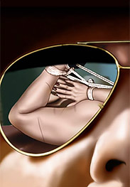 She squirmed and twisted but the huge head stayed on target and was soon bulging between her distended labia - The governor by De Haro, Sten